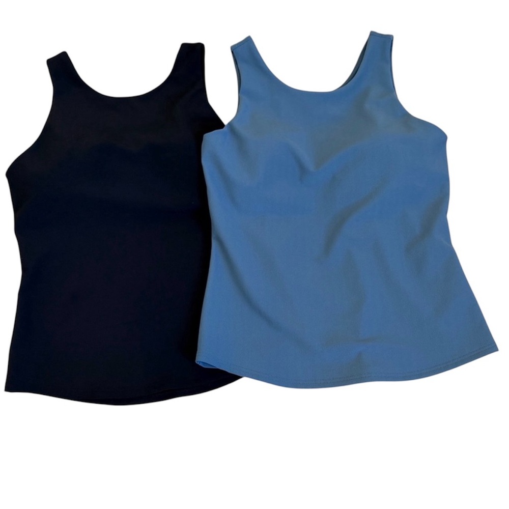 32 degree Cool Black Sleeveless Ribbed Knit Tank Top BUNDLE Blue and Black Sz M